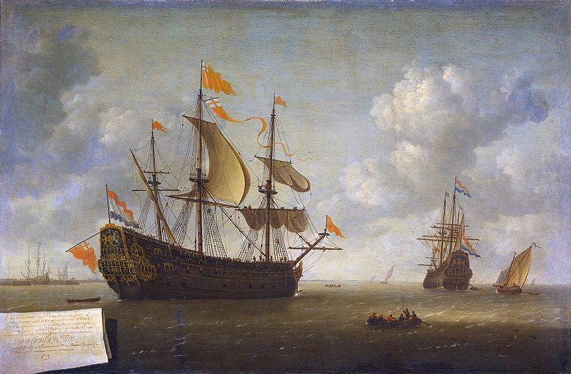 Jeronymus van Diest The seizure of the English flagship 'Royal Charles,' captured during the raid on Chatham, June 1667. oil painting image